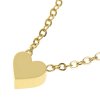 Náhrdelník z chirurgickej ocele srdce pozlátený