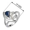 Strieborný prsteň s prírodným zafírom Desire