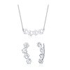 Strieborný set náhrdelník a náušnice 4 labky