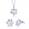 Strieborný set náhrdelník a náušnice psia labka