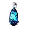 Strieborný prívesok kvapka 16mm so Swarovski® Crystals Bermuda Blue
