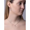 Strieborné naúšnice Raindrop 14mm Blue Shade so Swarovski® Crystals