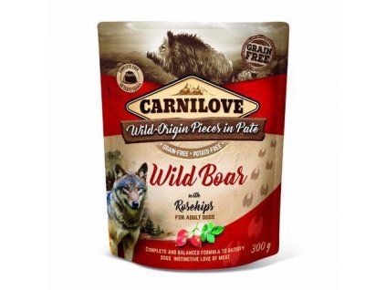 Dog Pouch Paté Wild Boar & Rosehips 300g