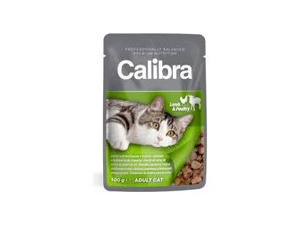 Calibra Cat kapsa jehněčí a drůbeží v omáčce 100g