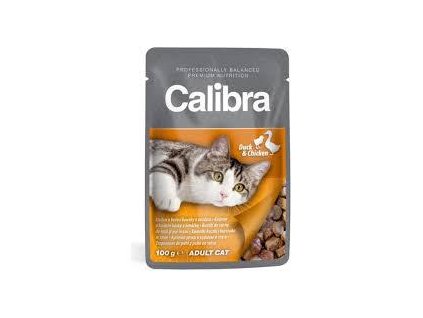 Calibra Cat kapsa kachní a kuřecí v omáčce 100g