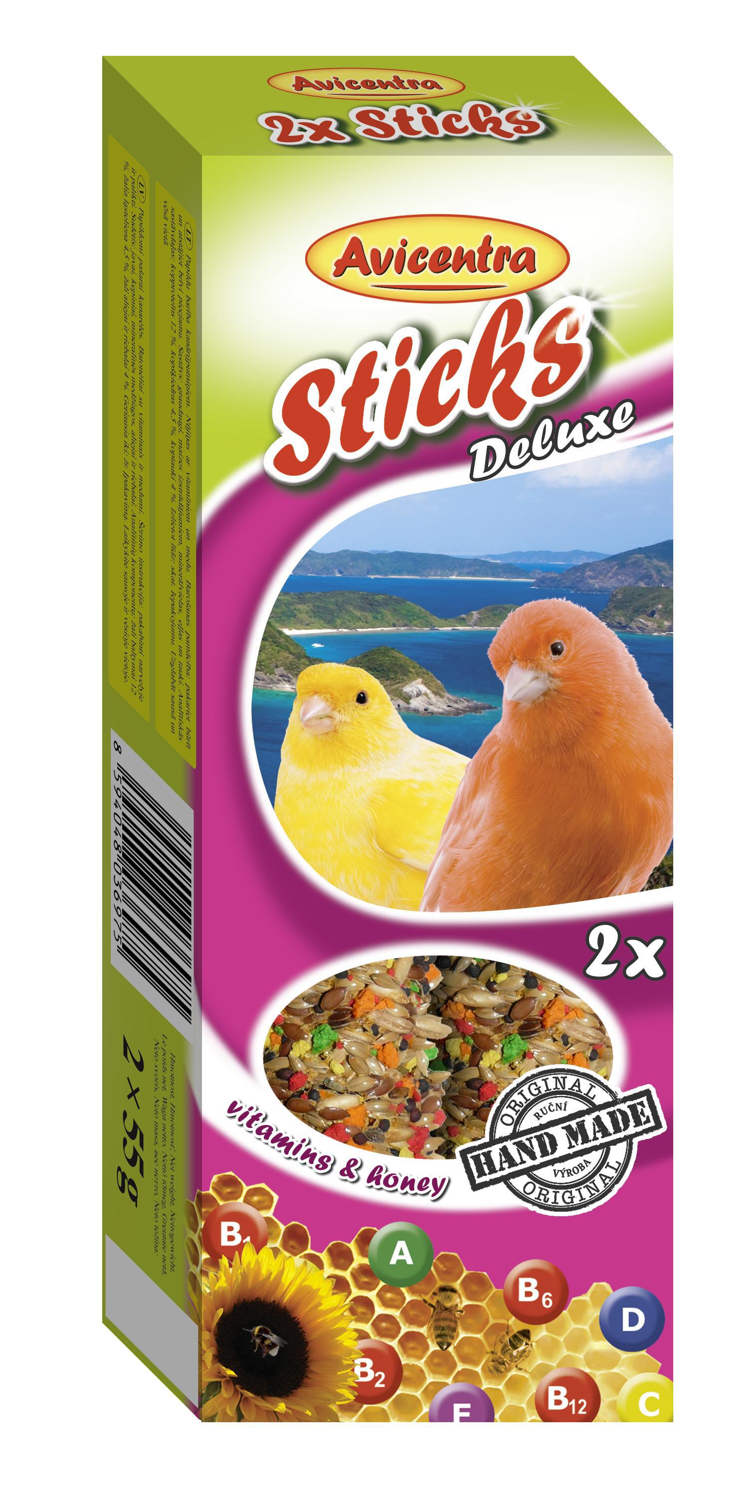 Avicentra tyčinky kanár vitamín + med 2ks
