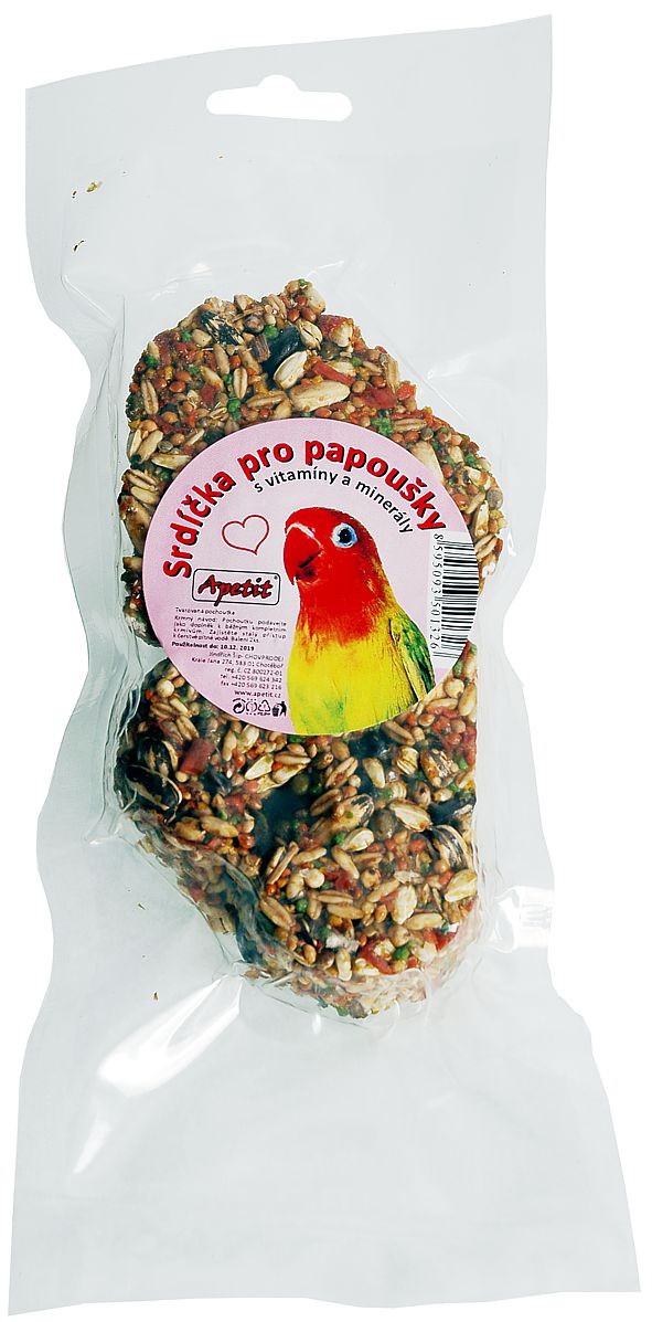 Apetit - Srdce pro papoušky 2 ks