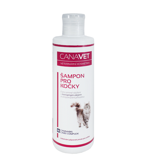 CANAVET šampon pro kočky s antiparazitní přísadou Canabis CC 250ml