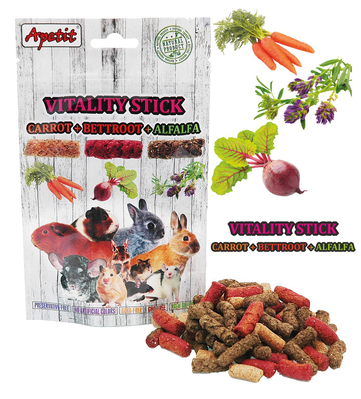 Apetit Vitality stick mrkev, řepa a vojtěška 120g