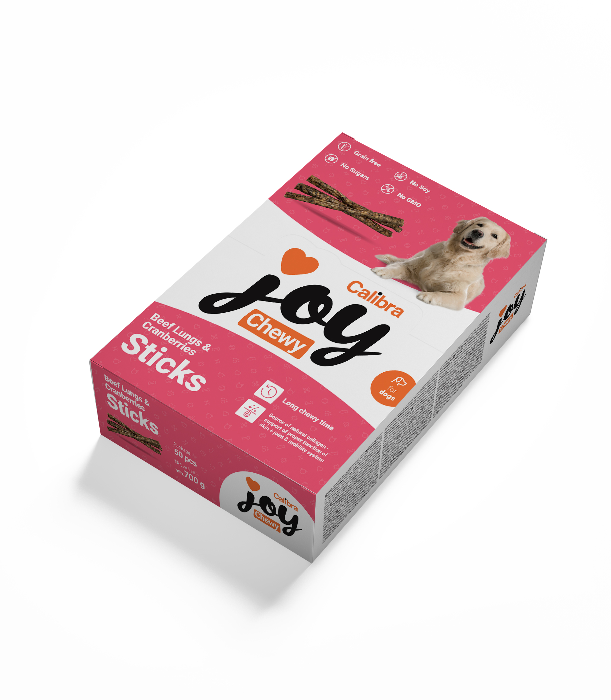 Calibra Joy Dog Chewy Beef Lungs&Cranber. Sticks