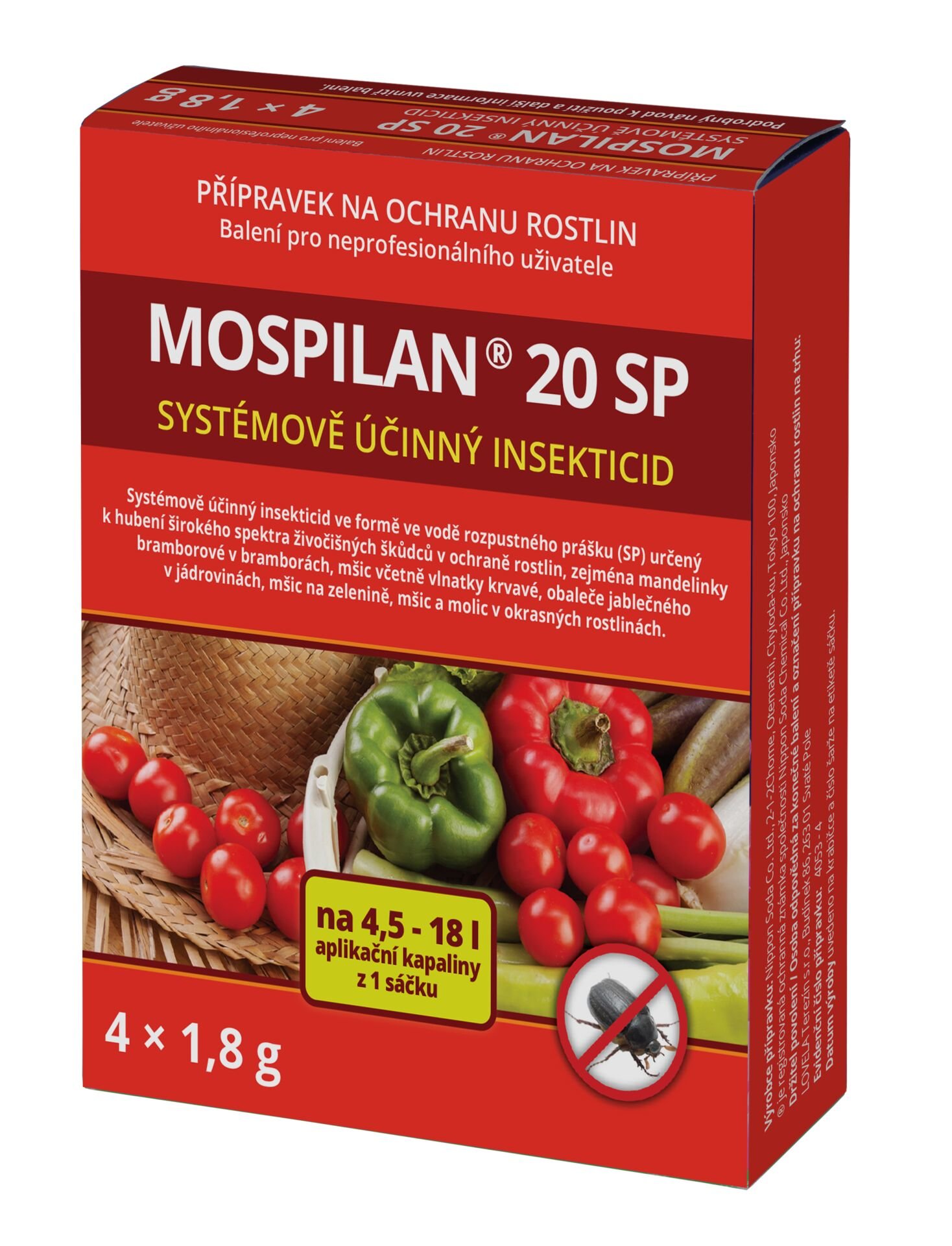 Mospilan 20 SP 4x1,8 g