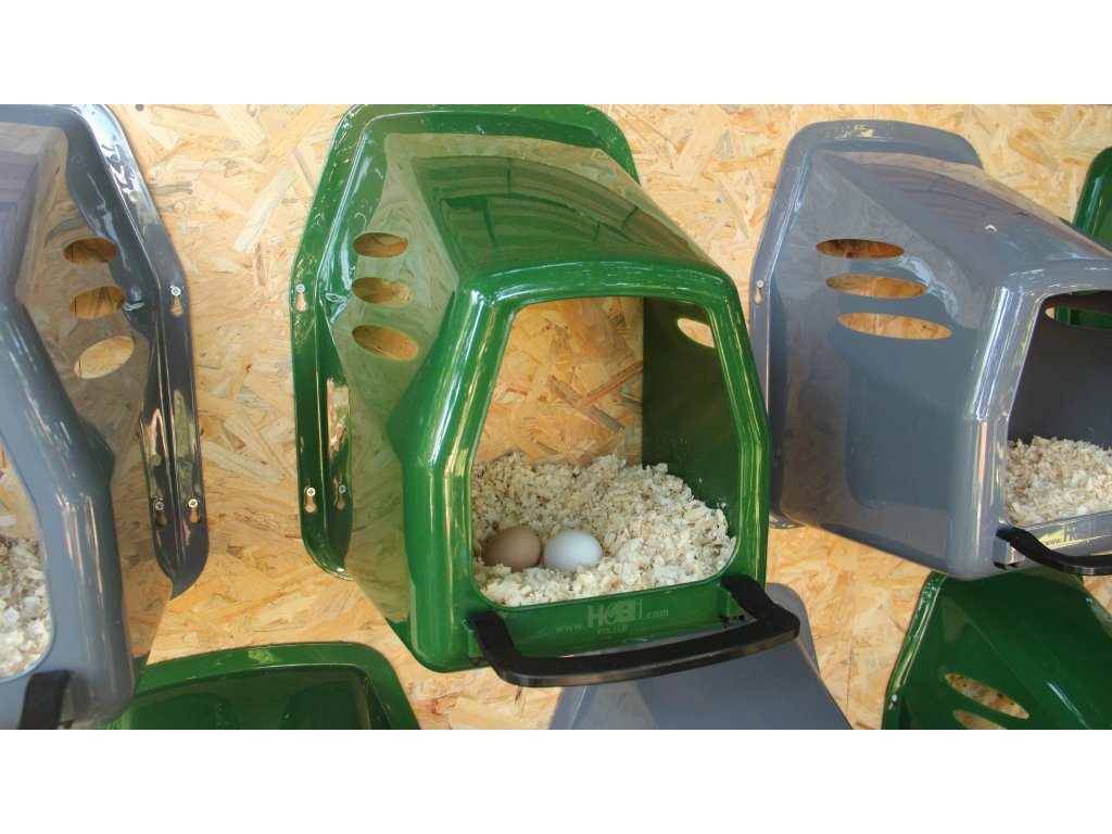 Snáškové hnízdo pro slepice HF46x37x37 plastové, zelené | LIHNEME.CZ