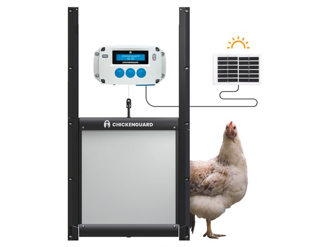 komplet automatickeho otevirani a zavirani kurniku chicken guard pro 25x30 solar kit v1 1