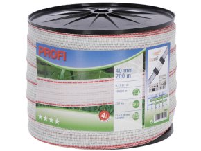 ohradnikova paska kerbl 59502 profi 40mm 200m 11x0 30 tric bila cervena