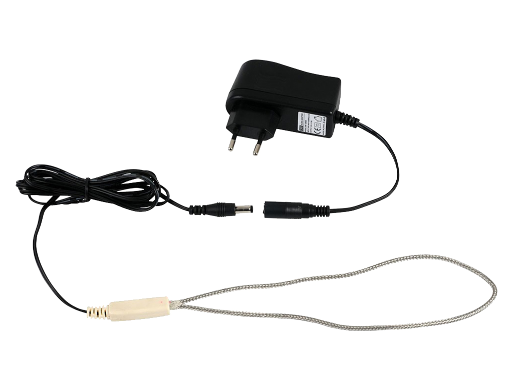 AGF Vyhřívací topný kabel 12V / 6W s adaptérem, nerezové opletení