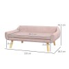 BAZAROVÉ ZBOŽÍ - Pohovka pro psy PAWHUT D04-269V00PK, růžová, 102x58,5x42,5 cm