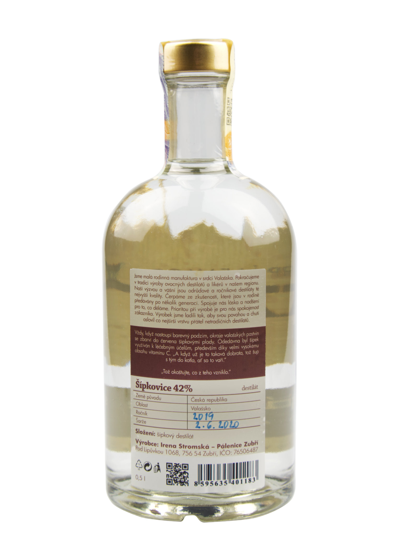 Pálenice Zubří Zubří Šípkovice 42% 0,5l