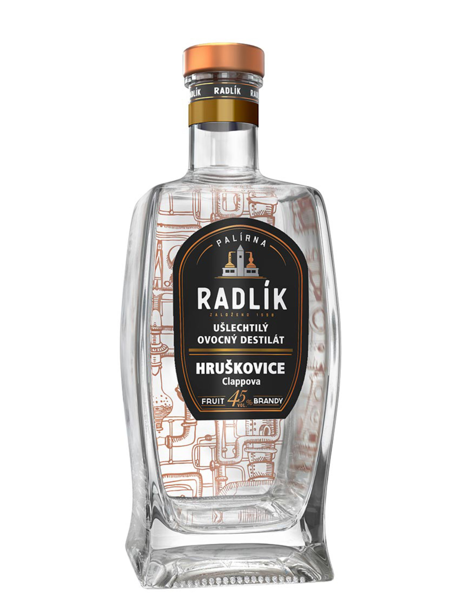 Levně Palírna Radlík Radlík Hruškovice Clappova 45% 0,5l