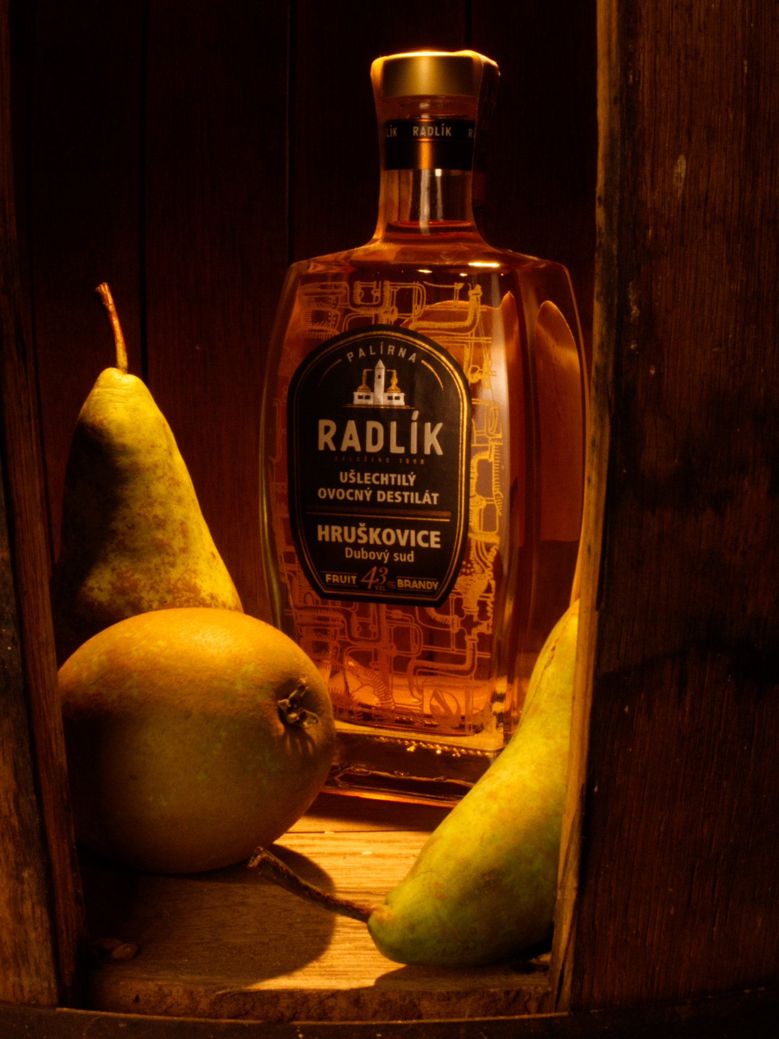 Palírna Radlík Radlík Hruškovice z dubového sudu 43% 0,5l