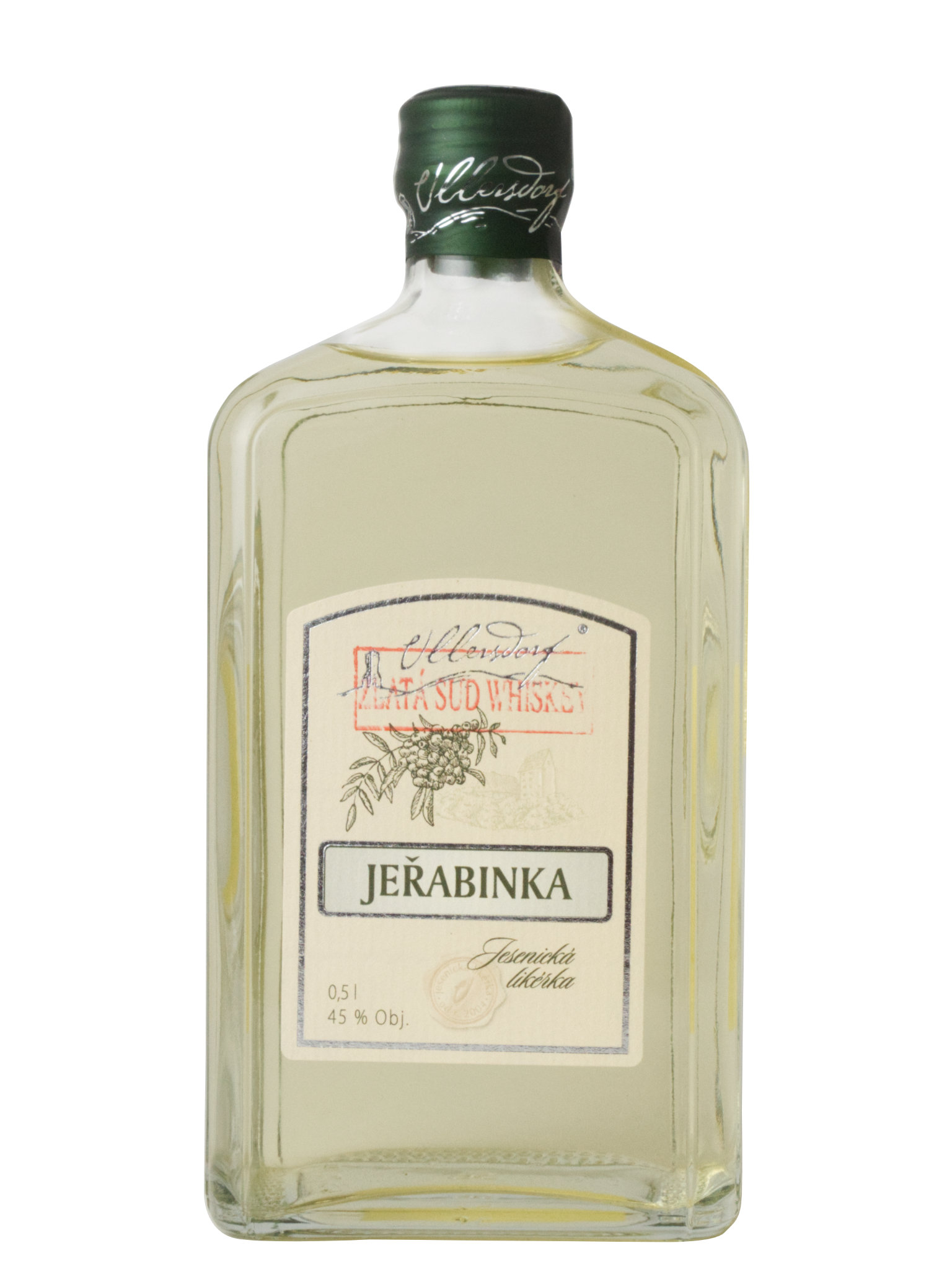 Ullersdorf - likérka a destilerie Ullersdorf Jeřabinka ze sudu po whisky 45% 0,5l – foto produktu