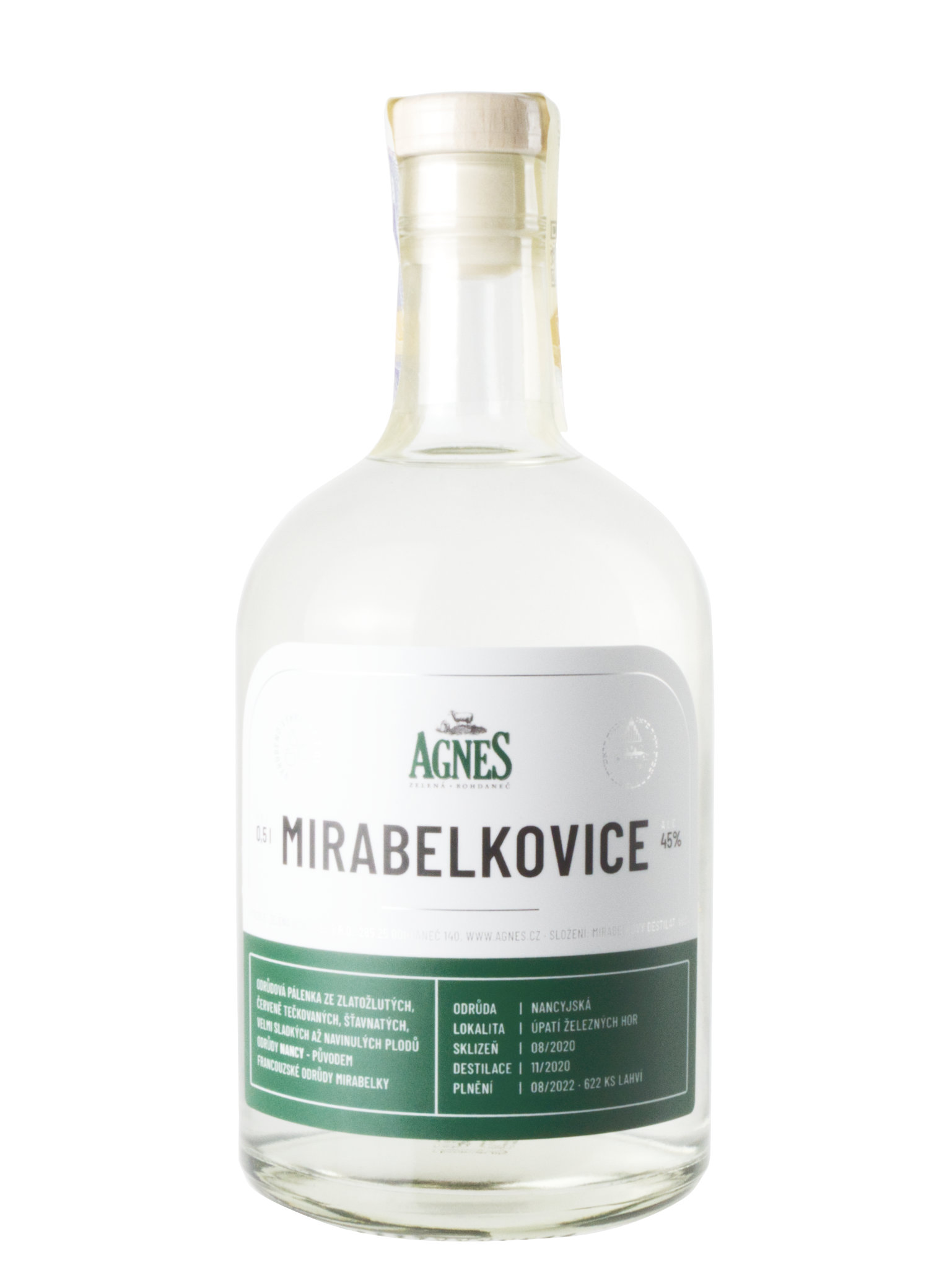 Levně Agnes Zelená Bohdaneč Agnes Mirabelkovice (Nancyjská) 45% 0,5l