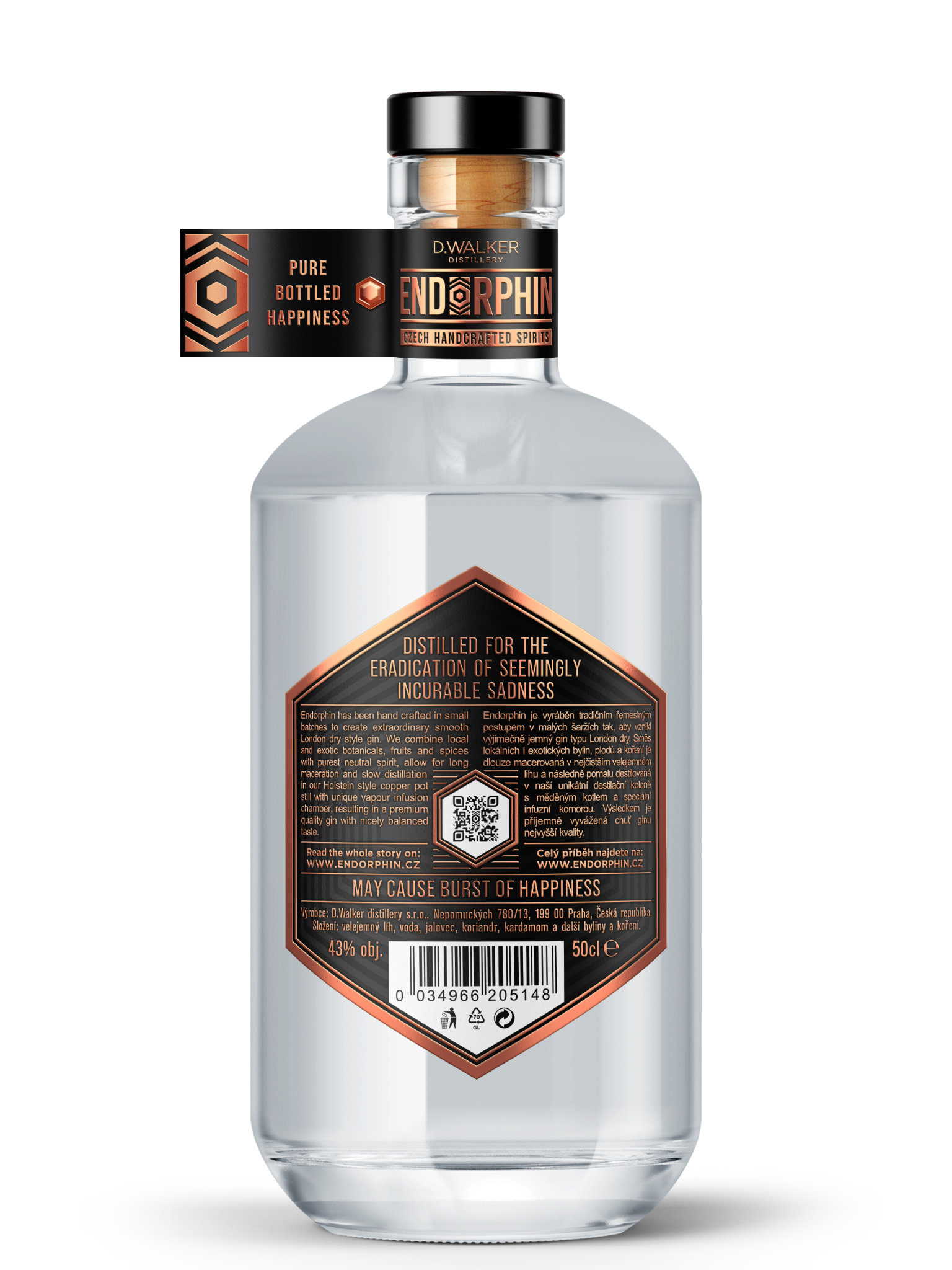 Endorphin gin Endorphin London Dry Gin 43% 0,5l