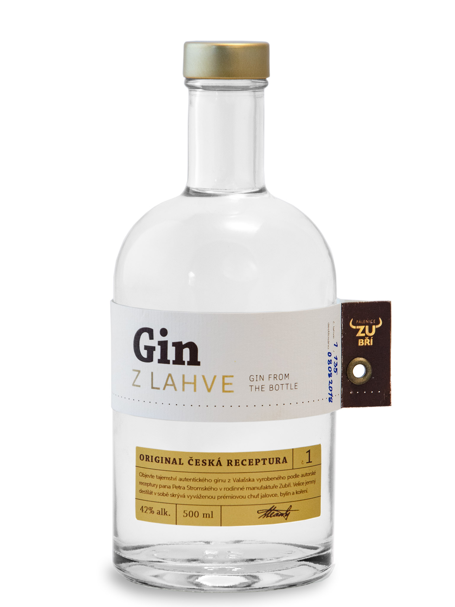 Pálenice Zubří Gin Z Lahve 42 % 0,5 l