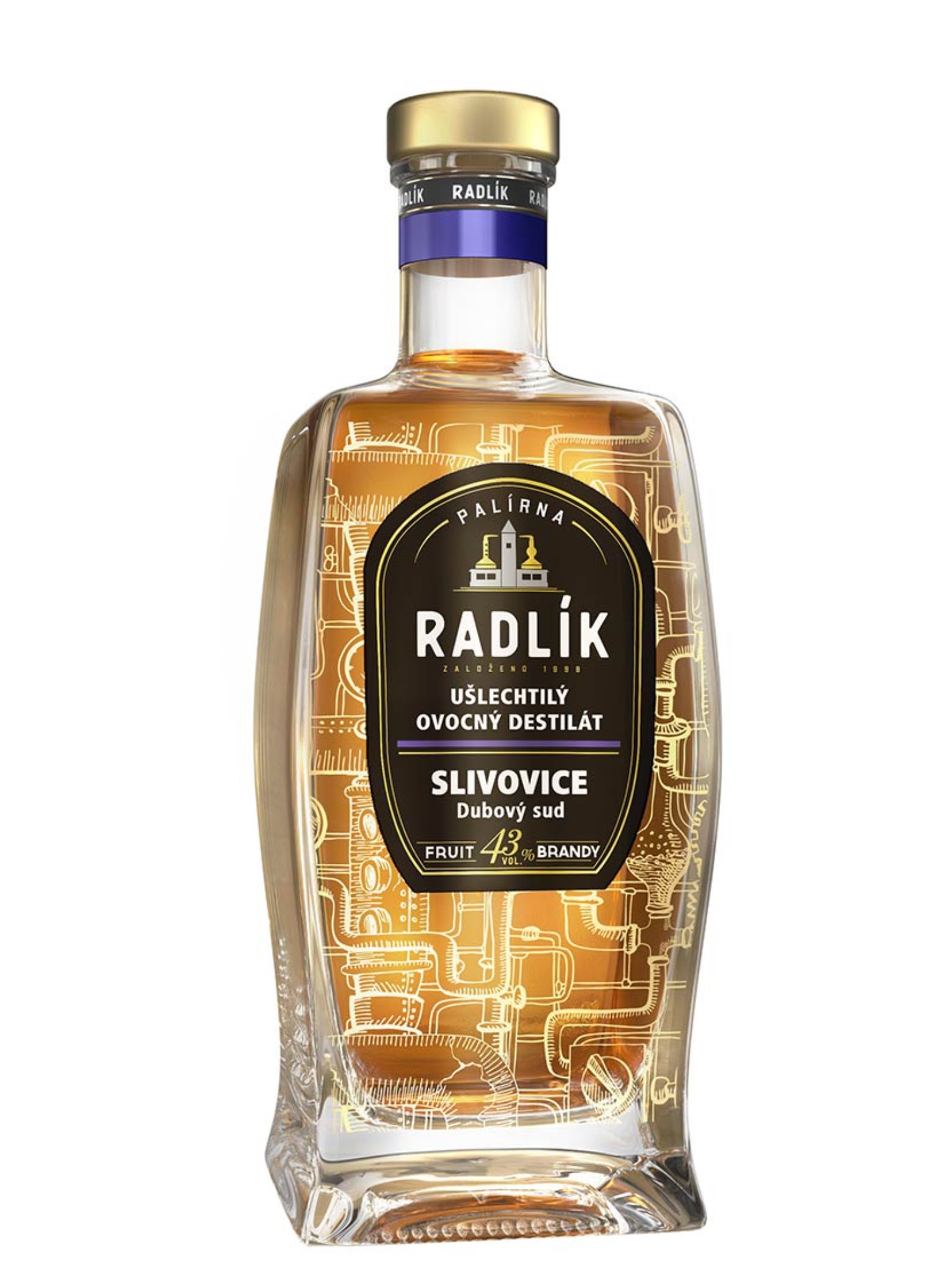 Levně Palírna Radlík Radlík Slivovice z dubového sudu 43% 0,5l