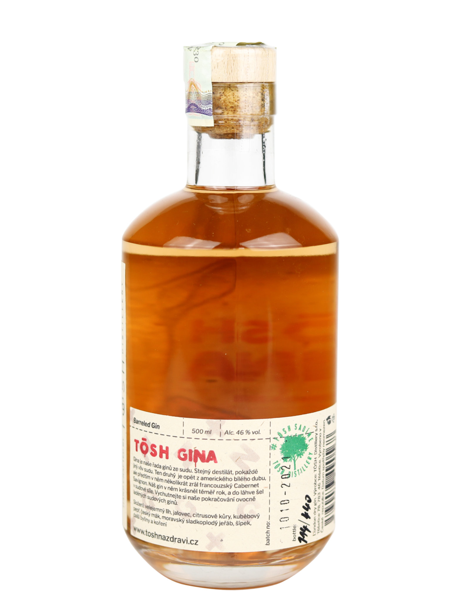 TŌSH Distillery Olomouc Tosh Gina 2021 46% 0,5l