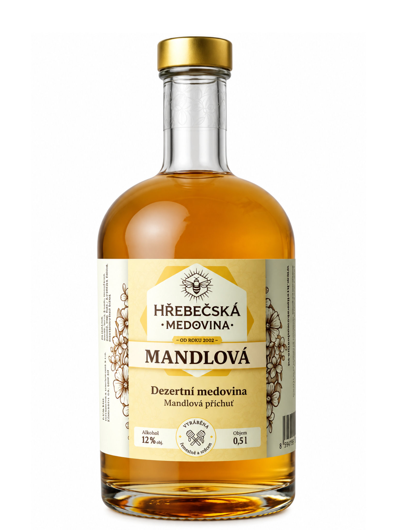 Hřebečská medovina Mandlová 12% 0,5l