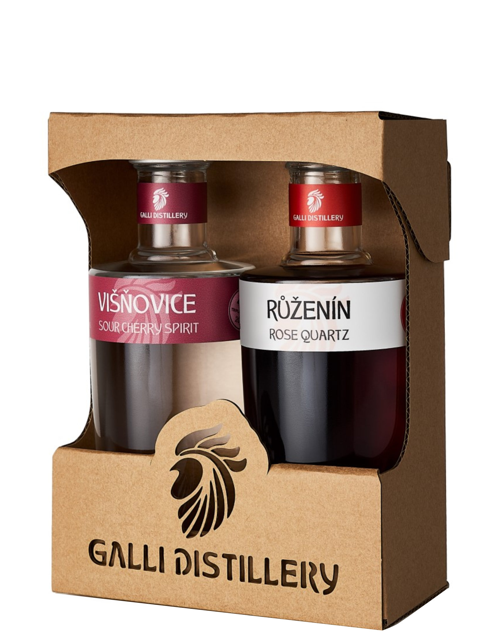 Levně GALLI DISTILLERY Galli Dárkové balení Višňovice 0,2l + Růženín 0,2l