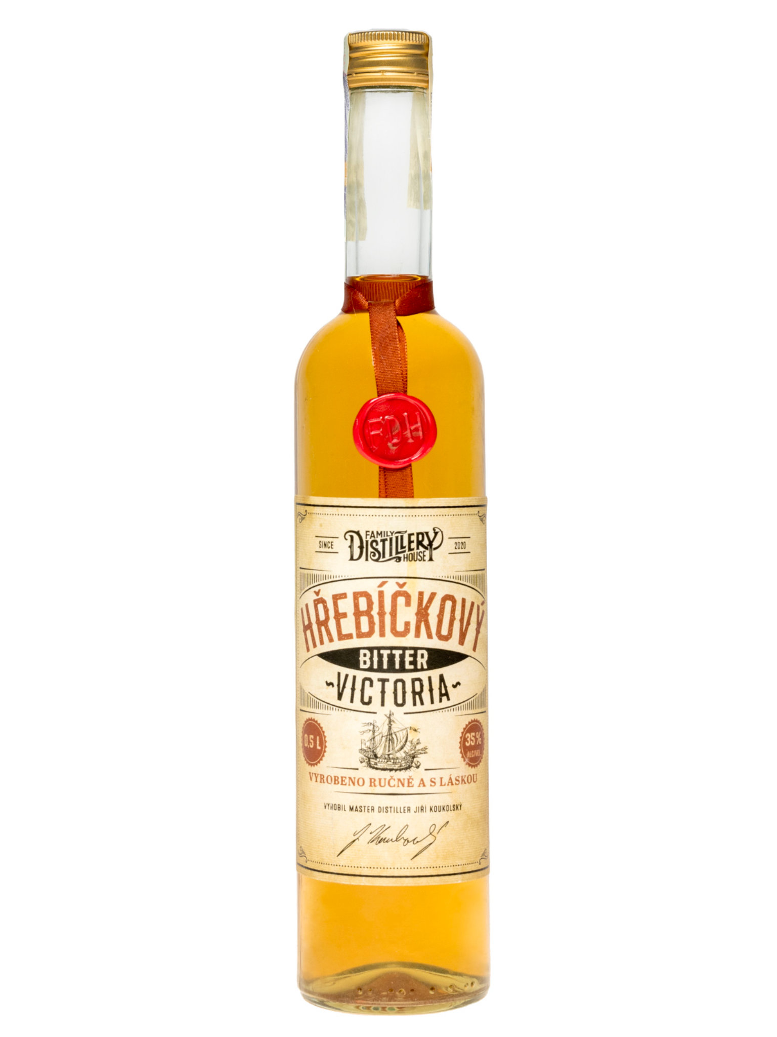 Levně Family Distillery House FD House Hřebíčkový bitter – Victoria 35% 0,5l