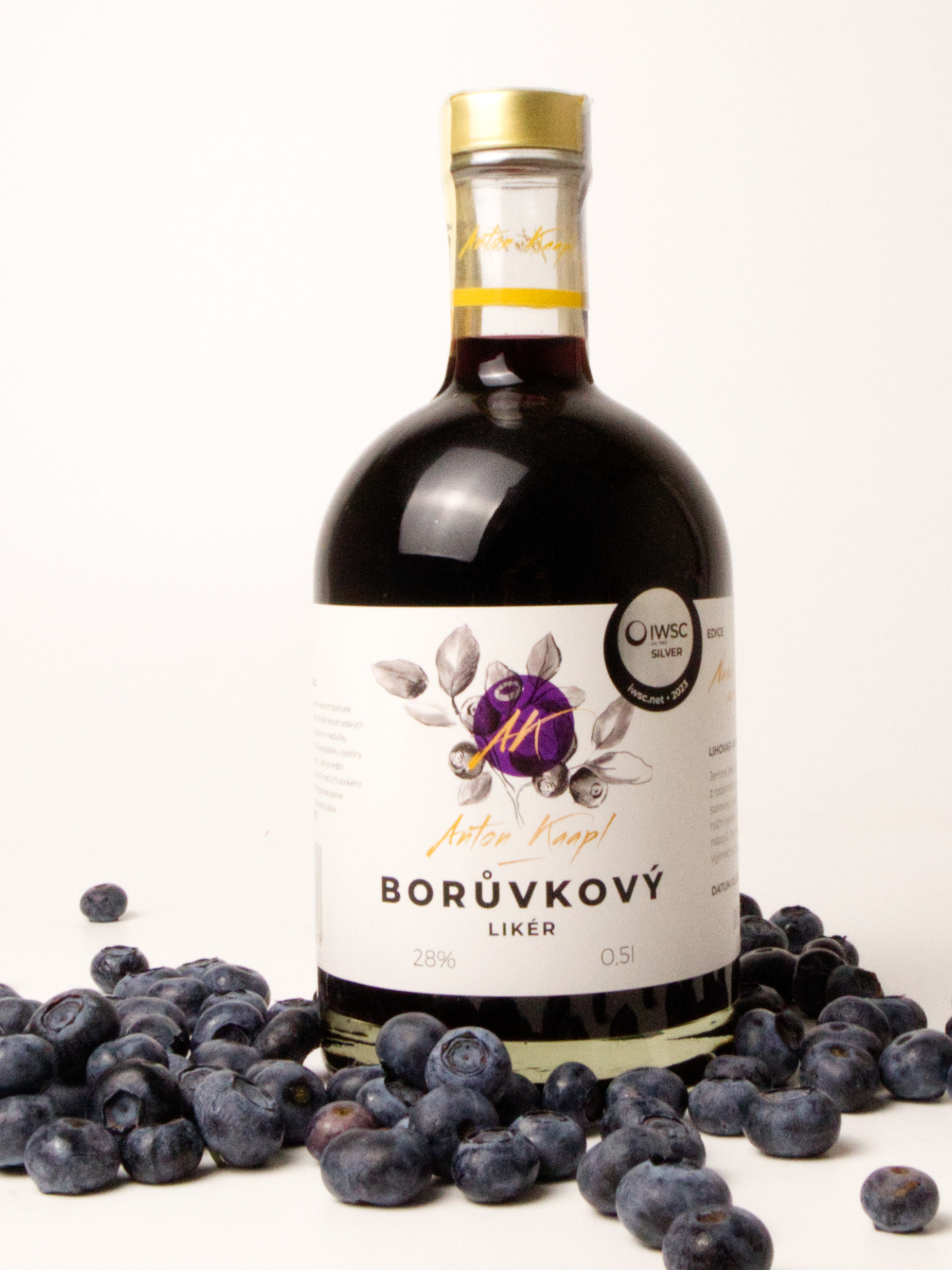 Anton Kaapl Borůvkový likér 28% 0,5l