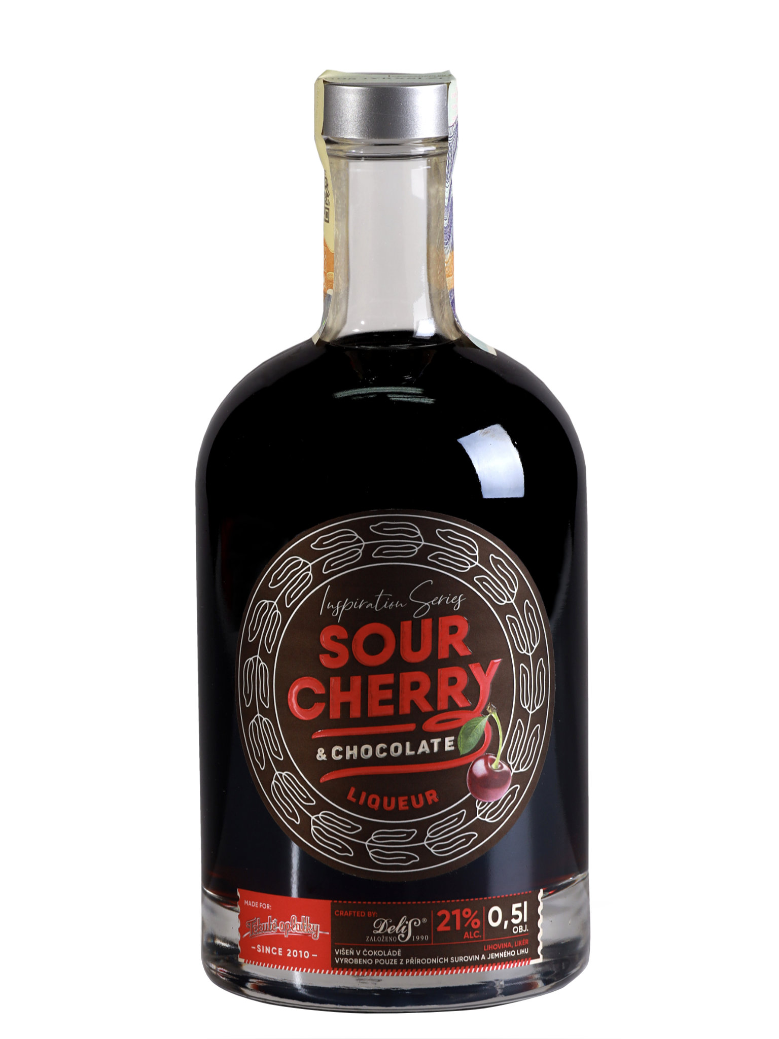 Levně Tekuté oplatky Sour Cherry & Chocolate likér 21% 0,5l