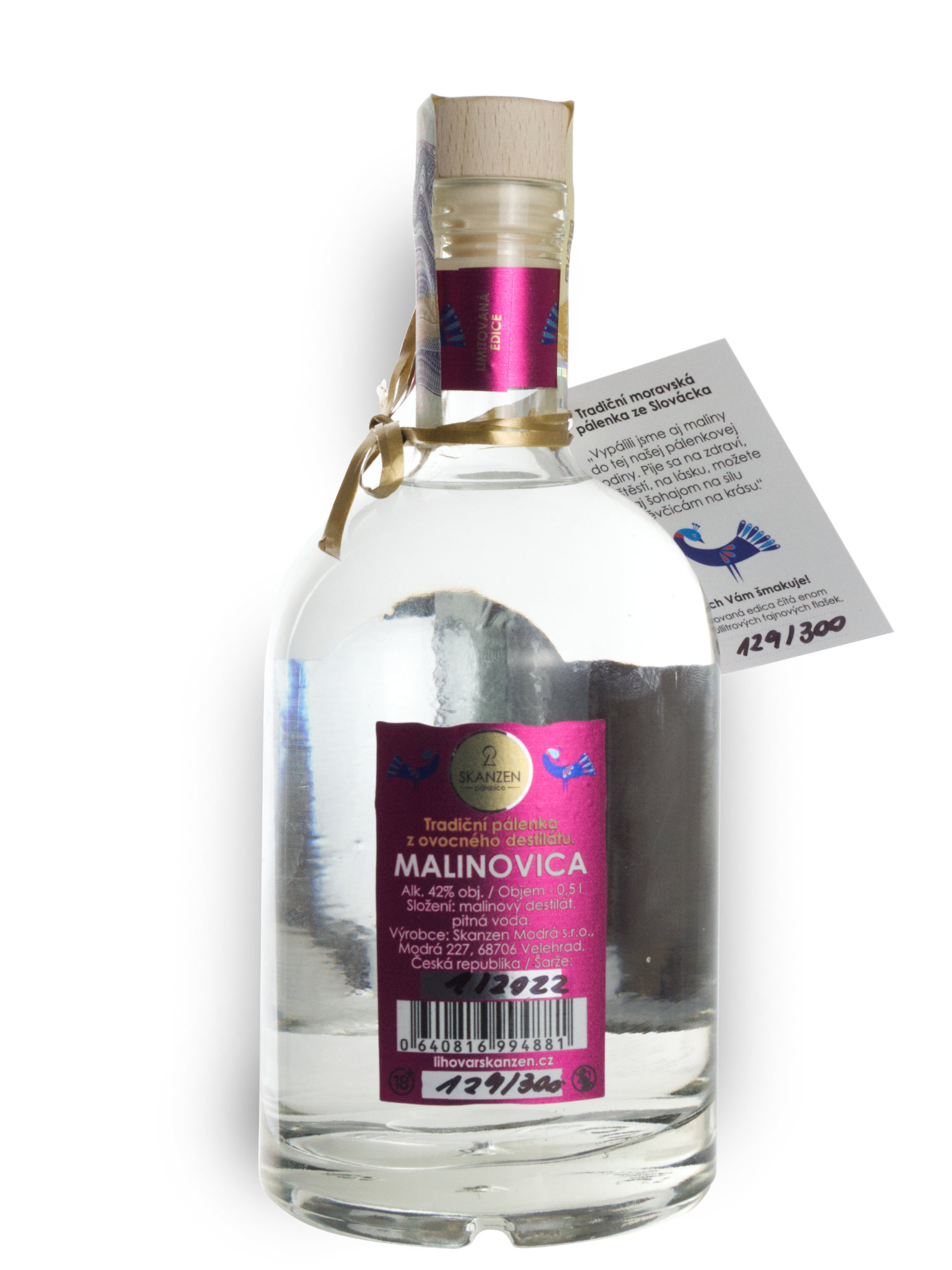 Pálenice Skanzen Modrá Skanzen Modrá (kvasná) Malinovica 42% 0,5l