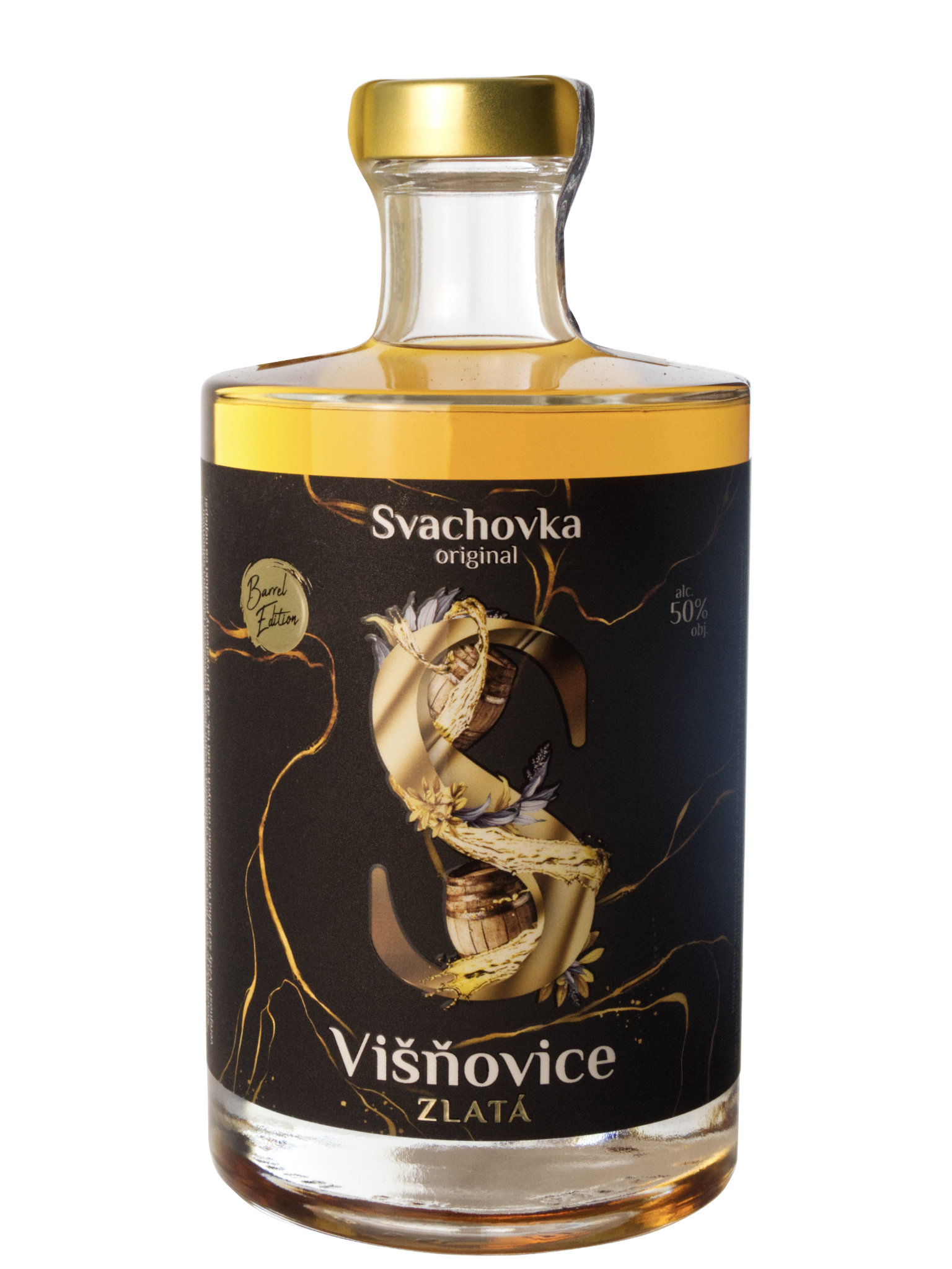 Levně Destilérka Svach (Svachovka) Zlatá Višňovice Svach 50% 0,5l