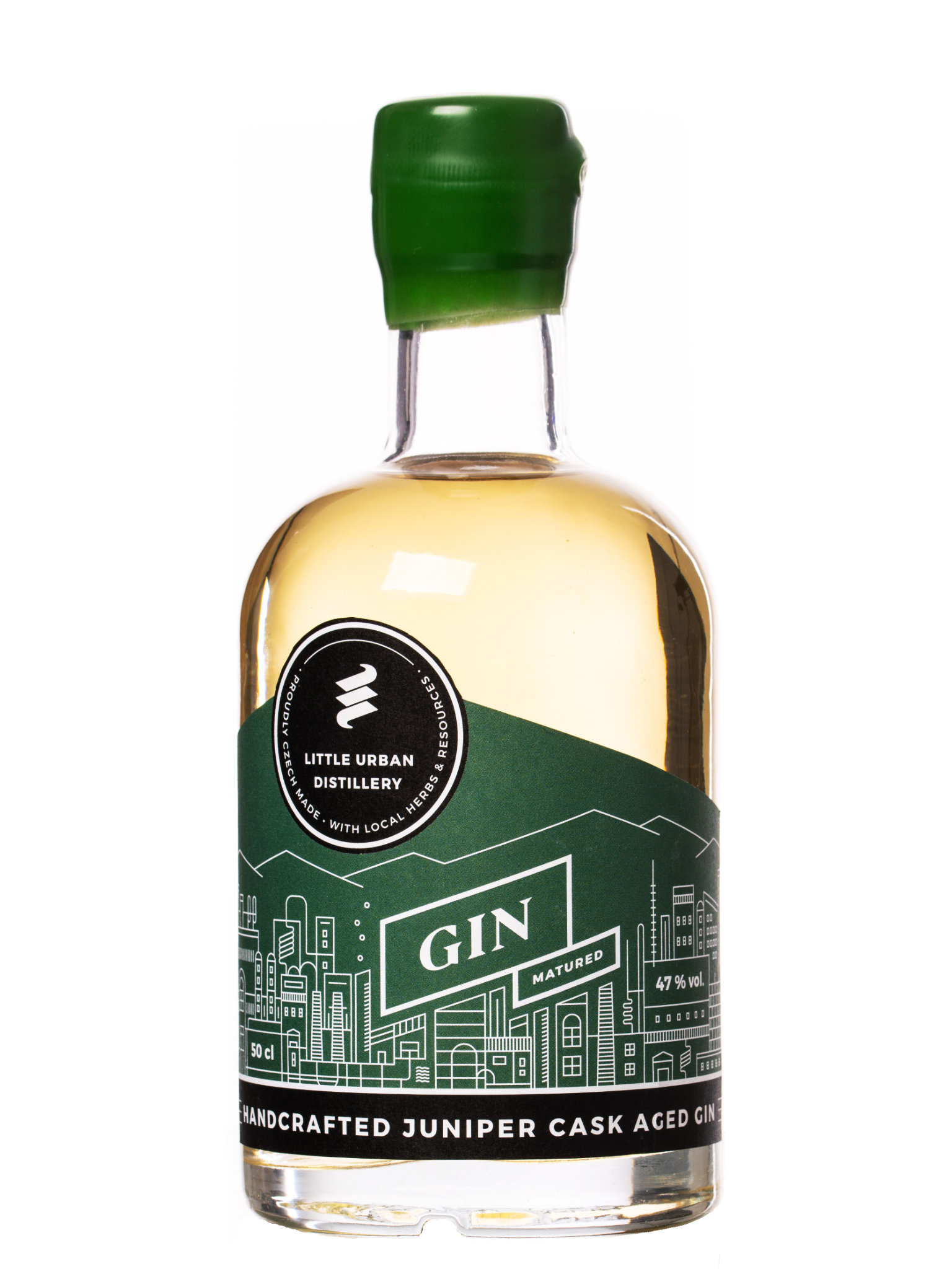 Levně Little Urban Distillery Little Urban Matured Dry Gin 47% 0,5l