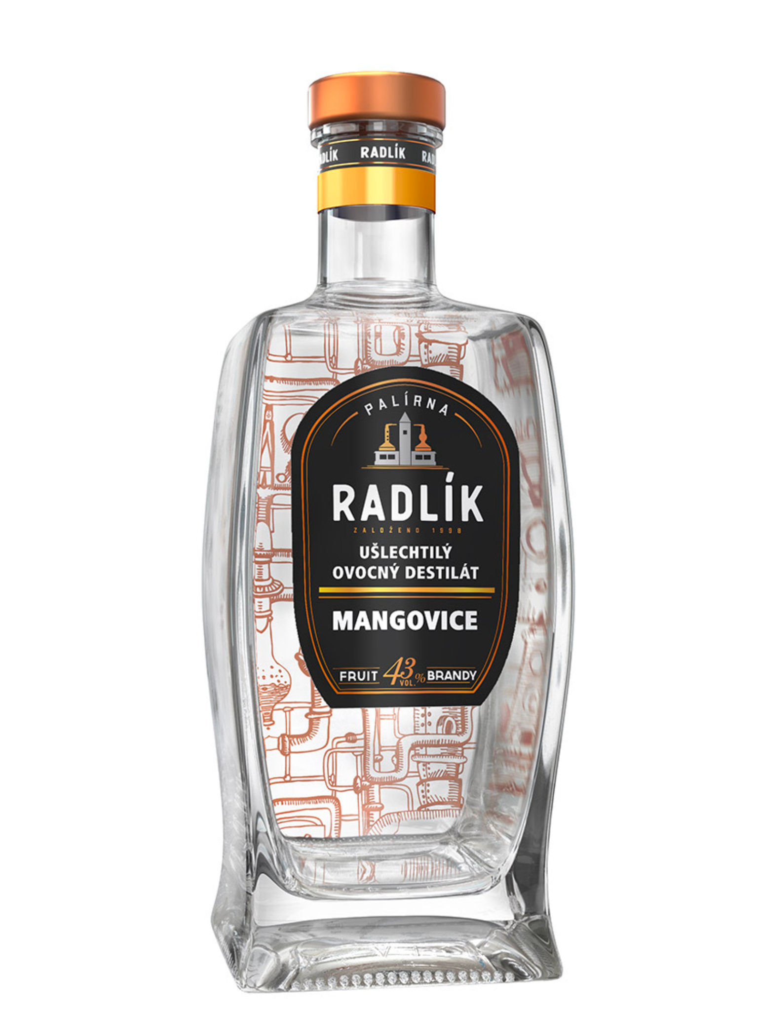 Levně Palírna Radlík Radlík Mangovice 43% 0,5l