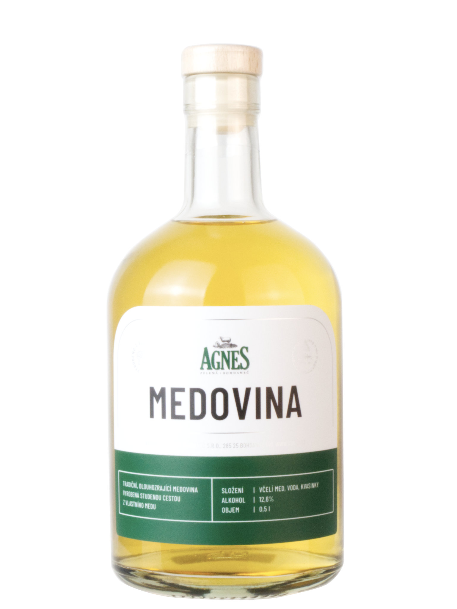 Agnes Medovina přírodní 12,6% kosher 0,5L | Destilerka.cz