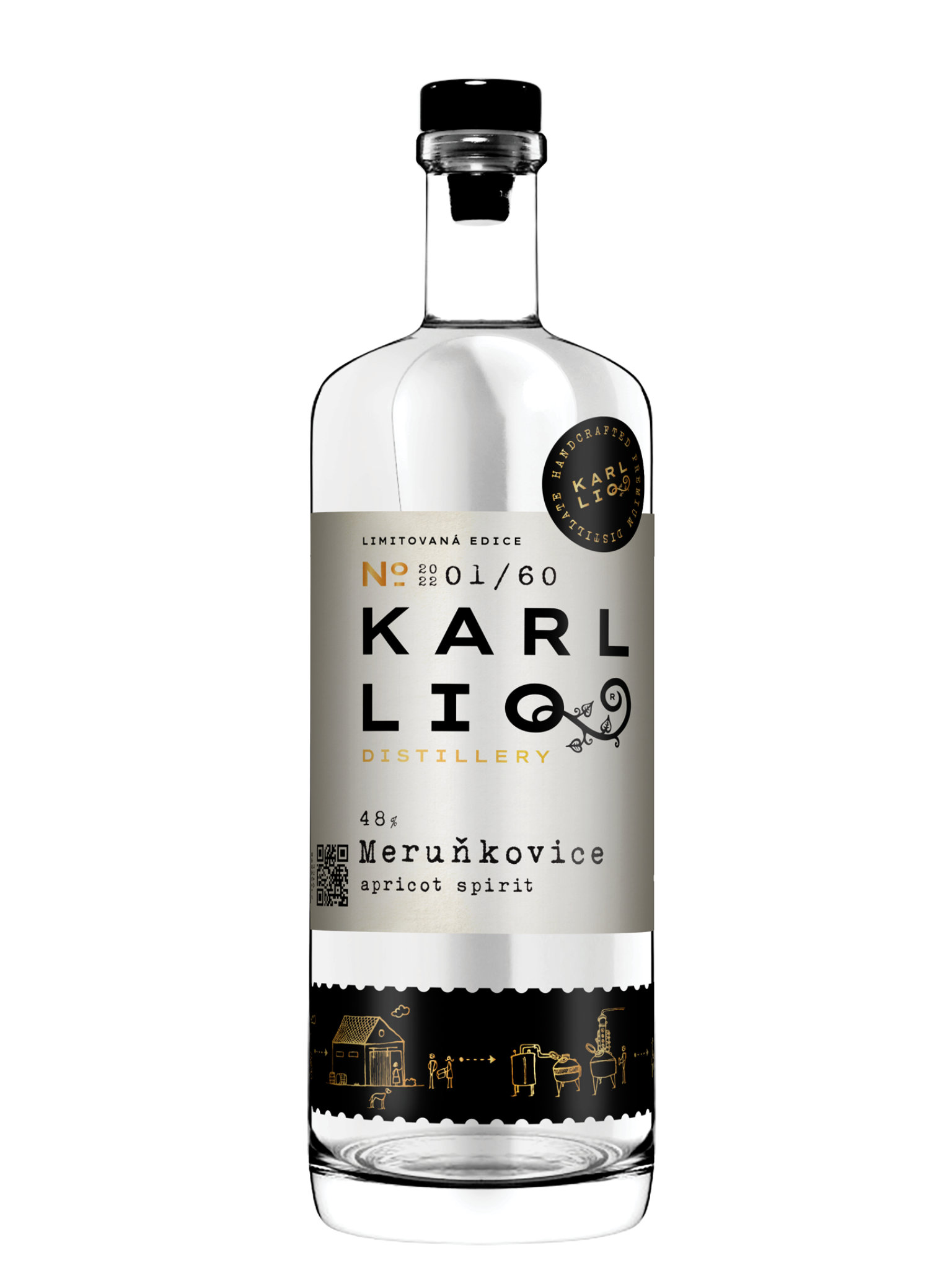 Levně KarlLIQ distillery Karlliq Meruňkovice 48% 0,5l