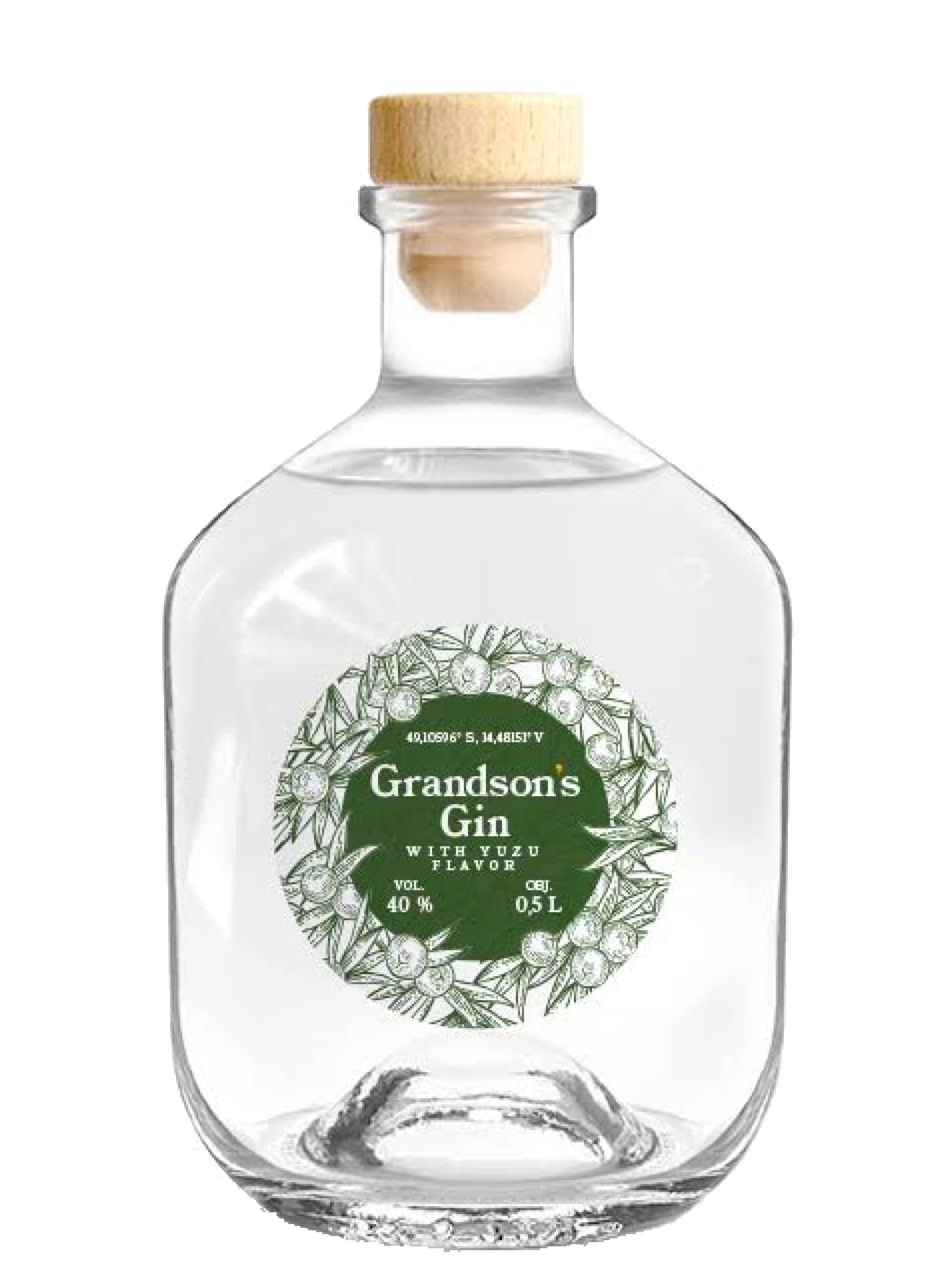 Levně Lihovar Poněšice Poněšický Grandson's YUZU GIN 43% 0,5l