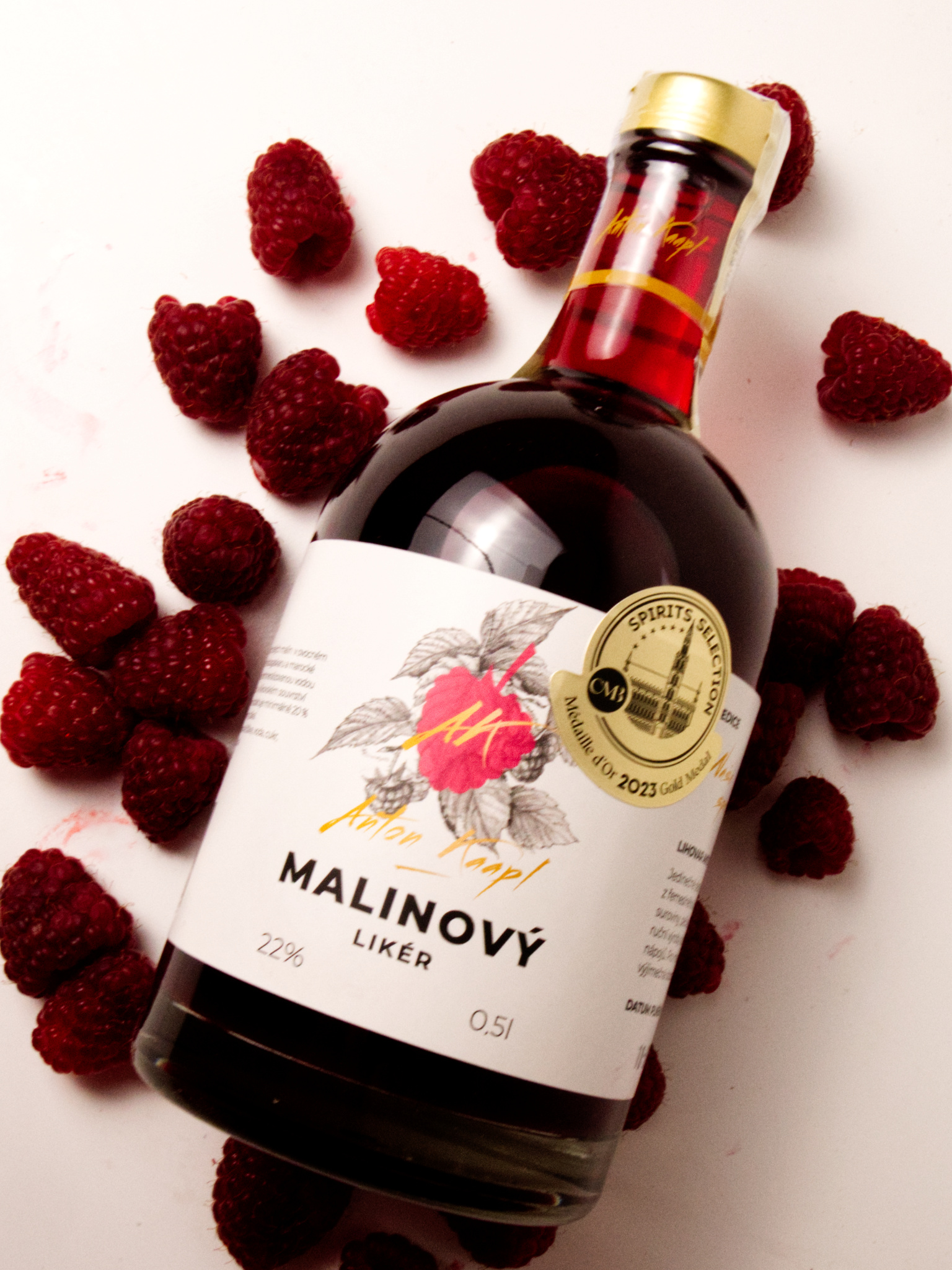 Anton Kaapl Malinový likér 22% 0,5l