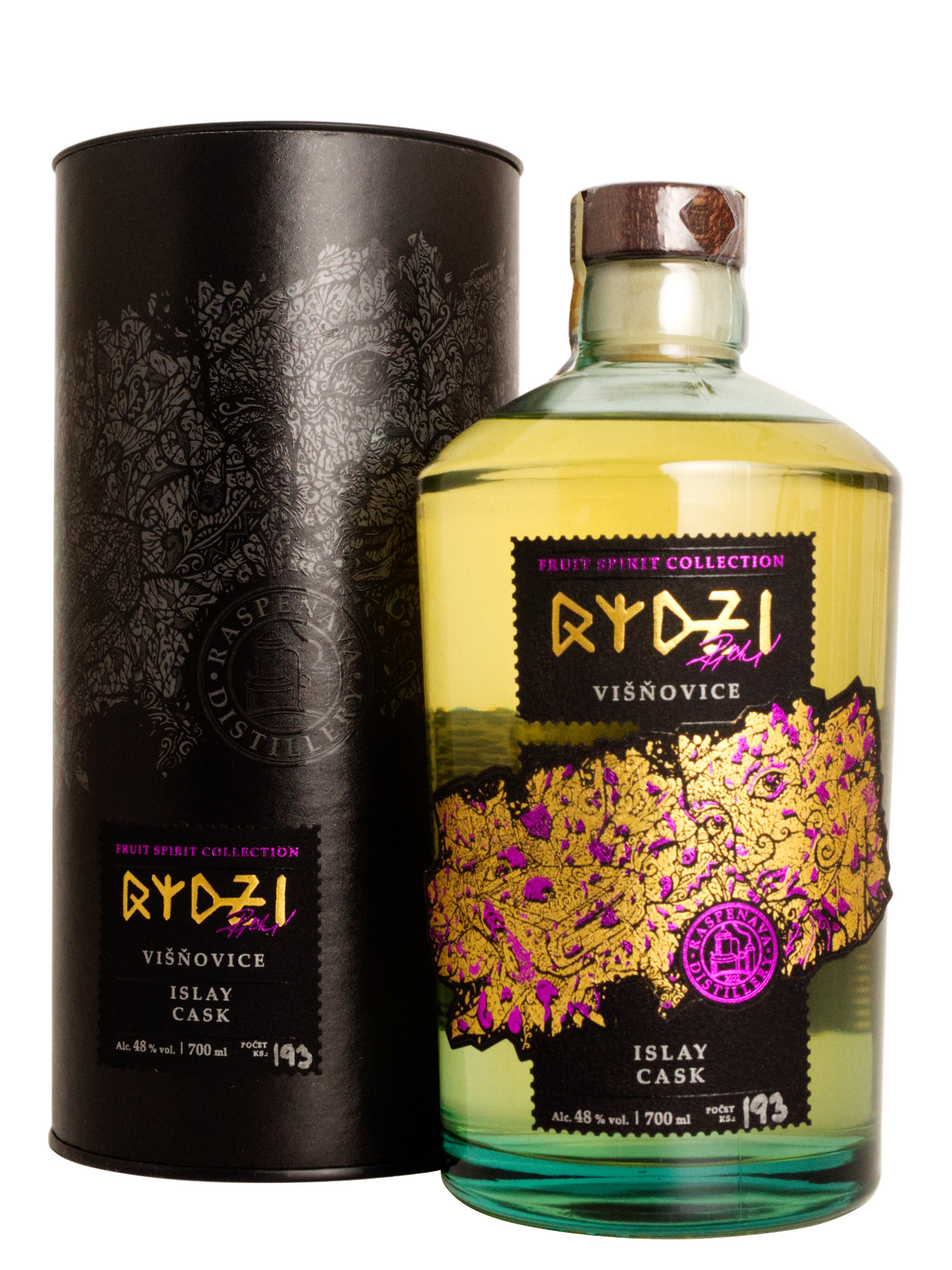 RYDZI Višňovice ze sudu po Islay whisky 48% 0,7L
