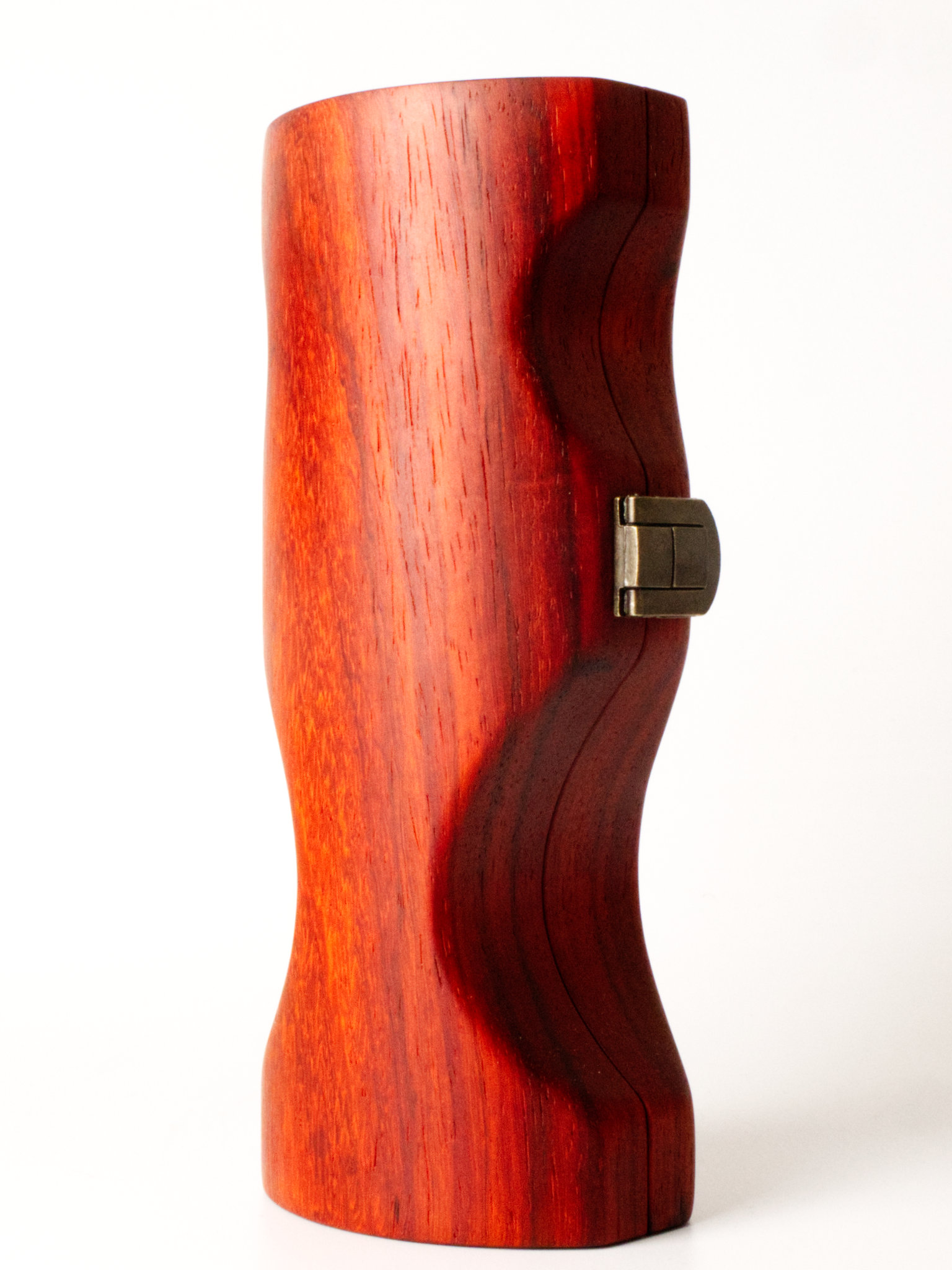 Hcrystal Luxusní dřevěné pouzdro se skleničkou – Tvarovaný Africký padouk