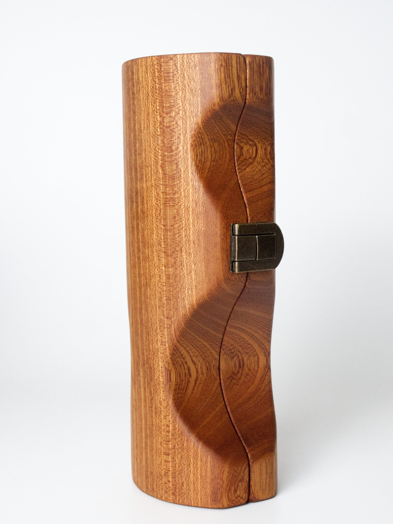 Hcrystal Luxusní dřevěné pouzdro se skleničkou – Tvarovaný Mahagon