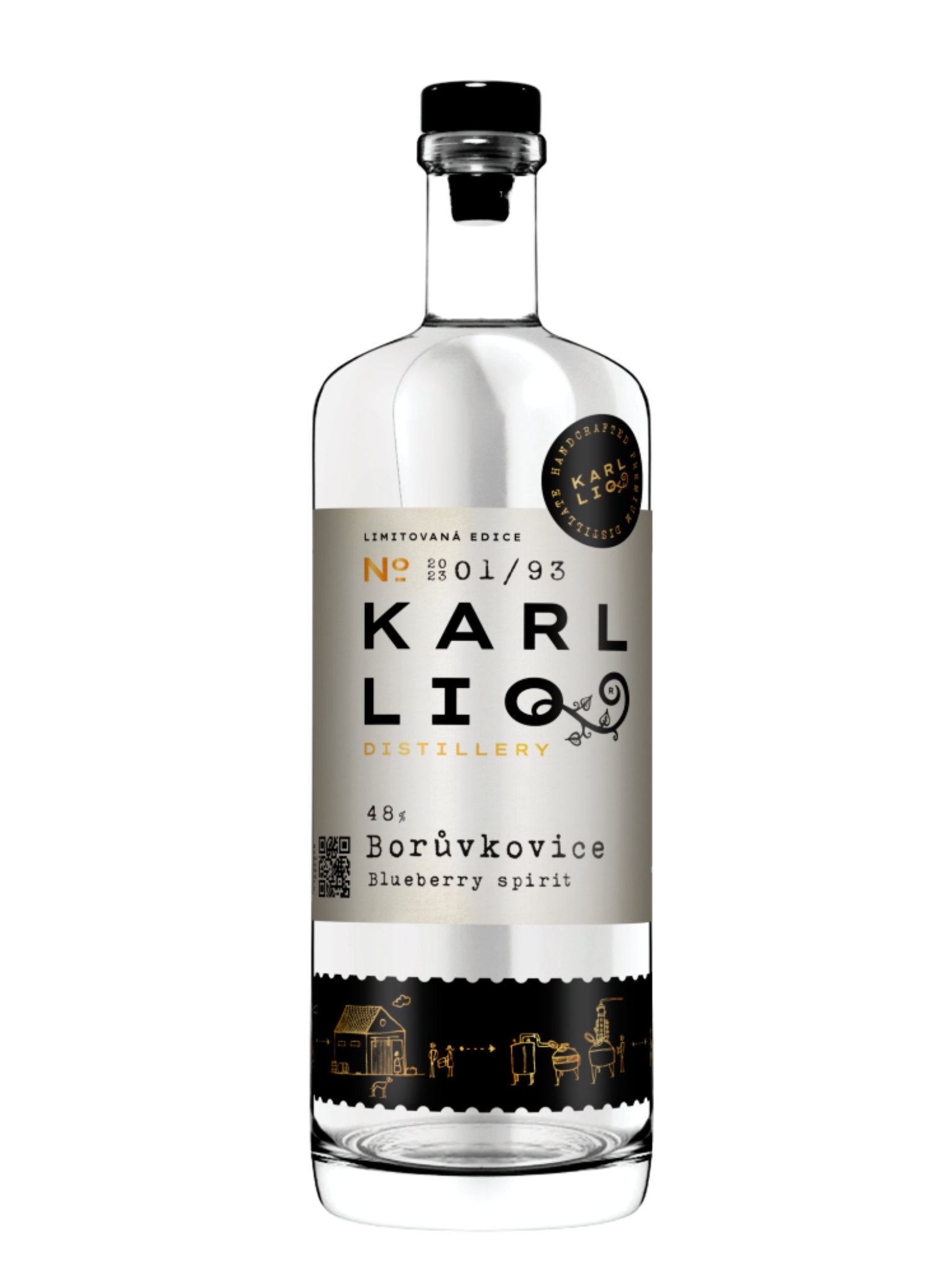Levně KarlLIQ distillery Karlliq Borůvkovice 48% 0,5l