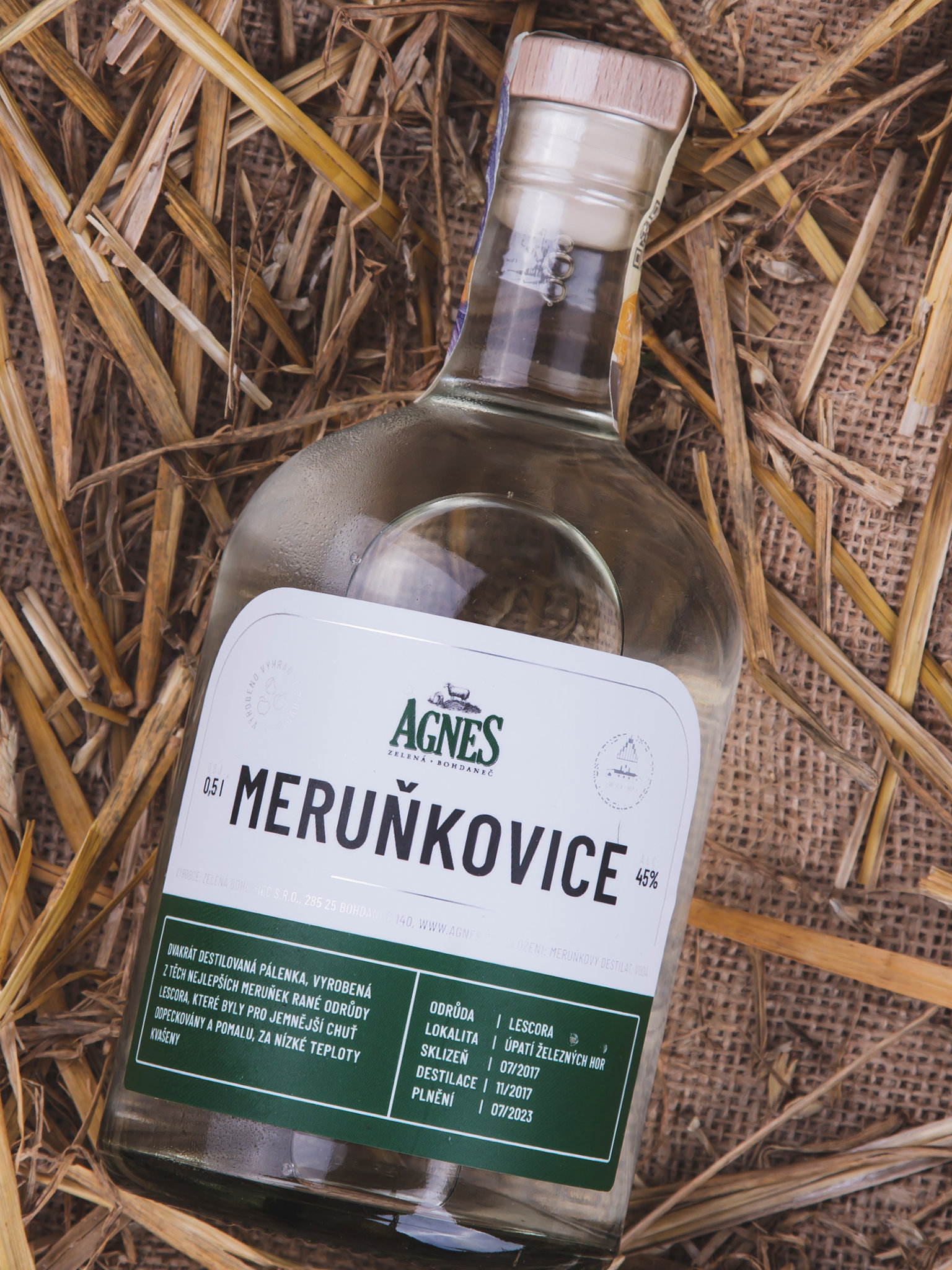 Agnes Zelená Bohdaneč Agnes Meruňkovice 45% 0,5l