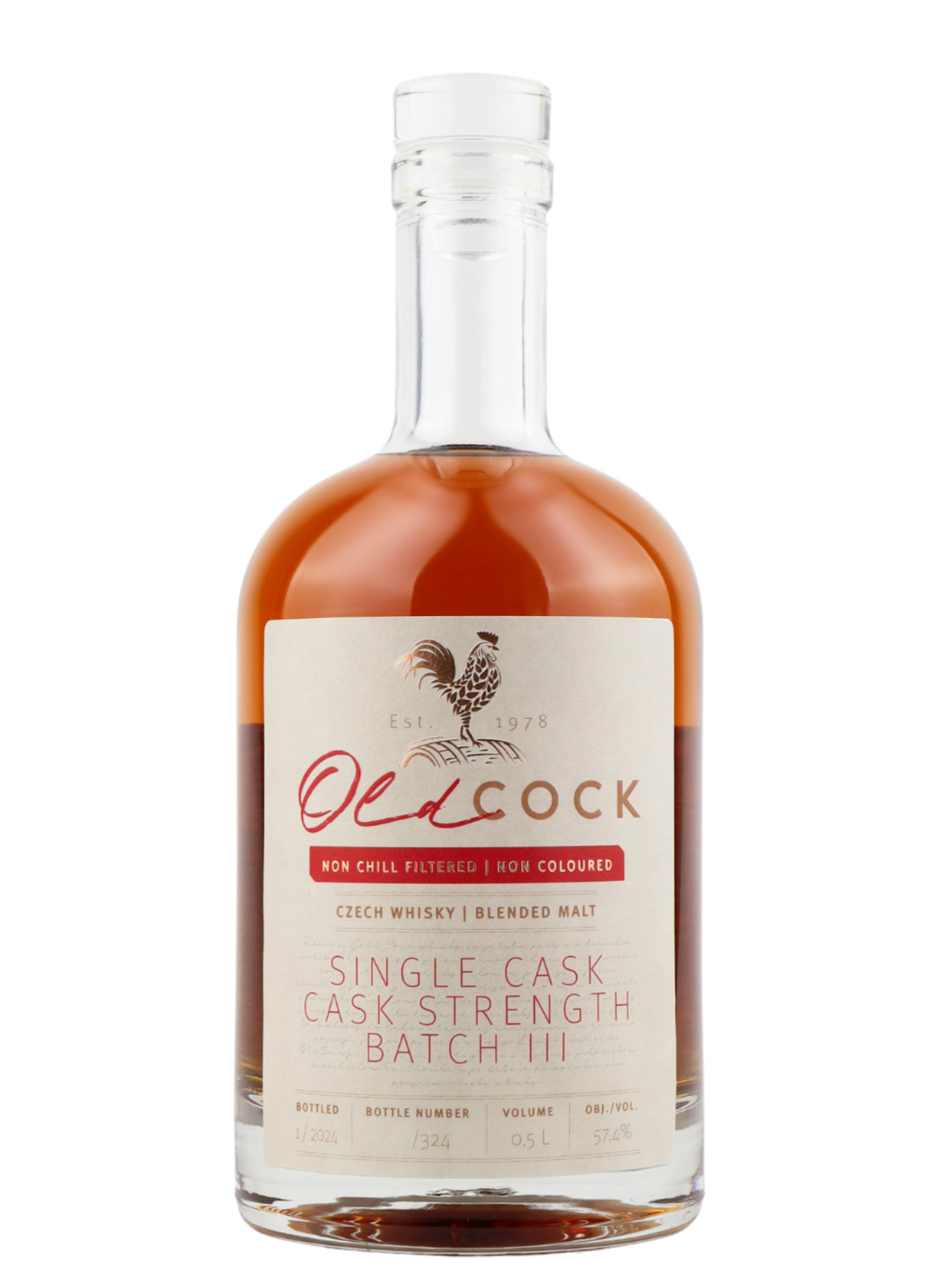 Levně GOLDCOCK Whisky OldCOCK Batch III 57,4% 0,5l