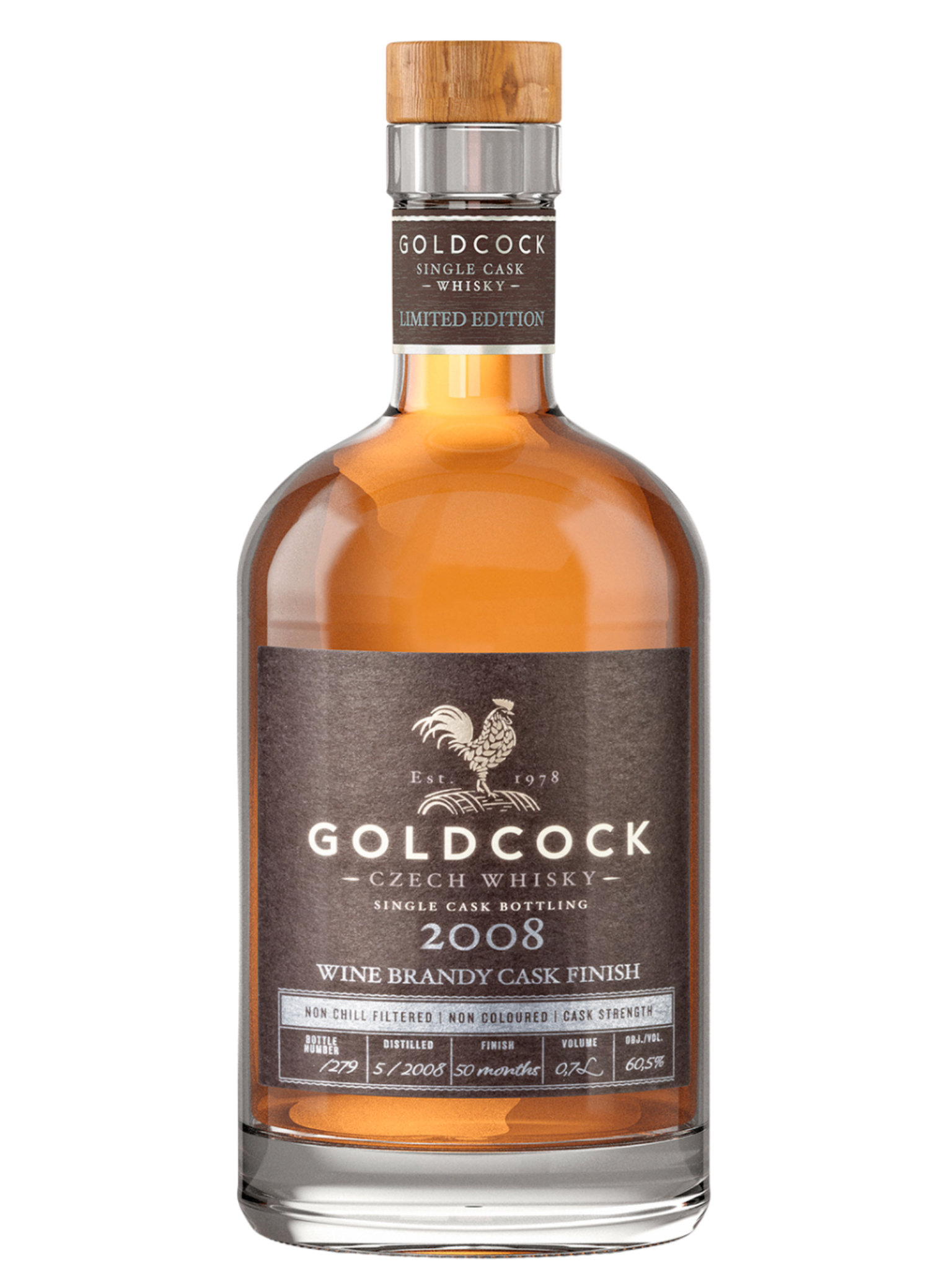 Levně GOLDCOCK Whisky GOLDCOCK 2008 Wine Brandy Cask Finish 60,5% 0,7l