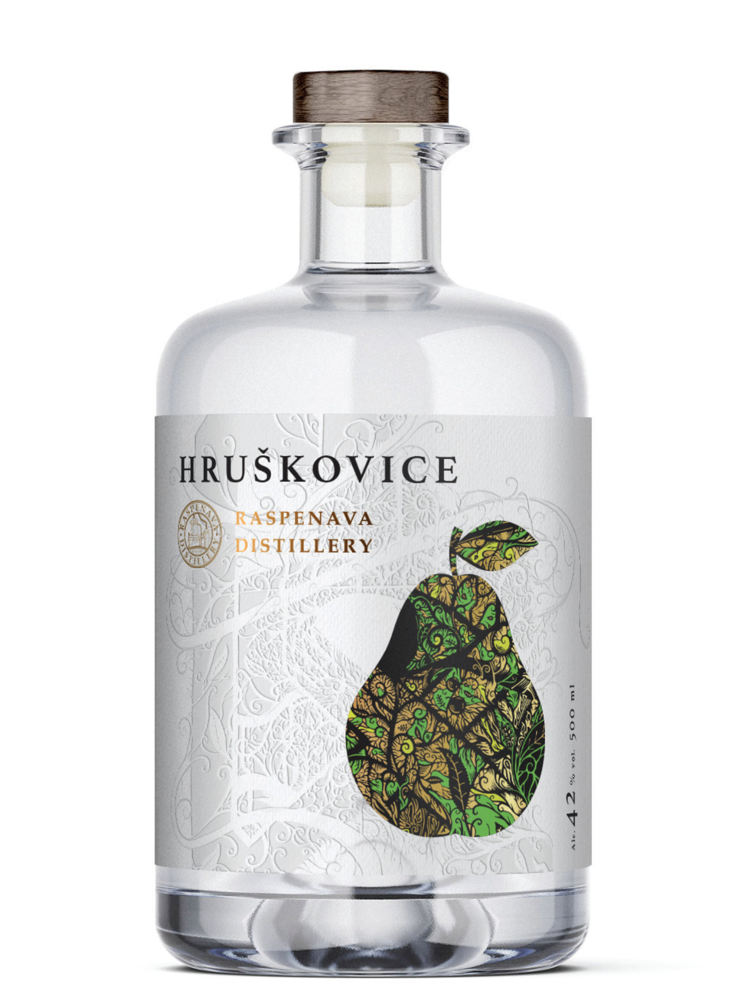 Levně Raspenava distillery Raspenava Tradiční Hruškovice 42% 0,5l